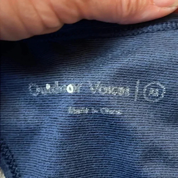 Outdoor Voices Womens Athena crop top blue Racerback Yoga polyester spandex Y2K‎ - Picture 8 of 8